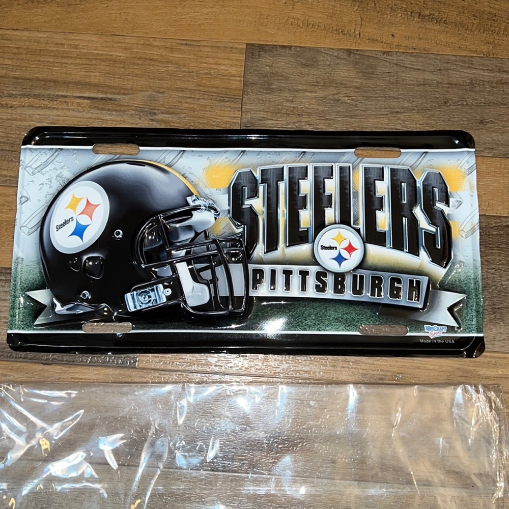 New In Package WinCraft Sports NFL Steelers License Plate